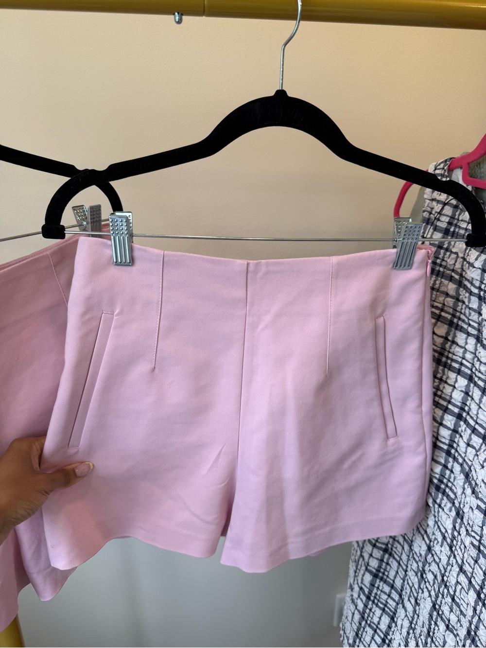 NWT Zara Light Pink High Waist Tailored Shorts Size Small and Medium - Picture 5 of 13